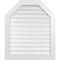 Ekena Millwork Octagonal Top Surface Mount PVC Gable Vent: Functional, w/ 3-1/2"W x 1"P Standard Frame, 34"W x 40"H GVPOT34X4001SF - alternate 1